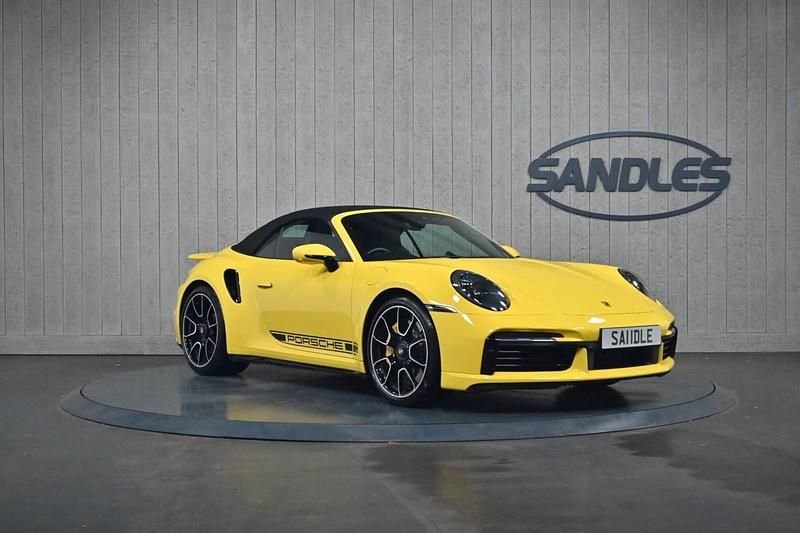 Yellow Used 2022 Porsche 911 Turbo S Cabriolet Cabriolet | £144,999 (Fair price) - Image 1/4