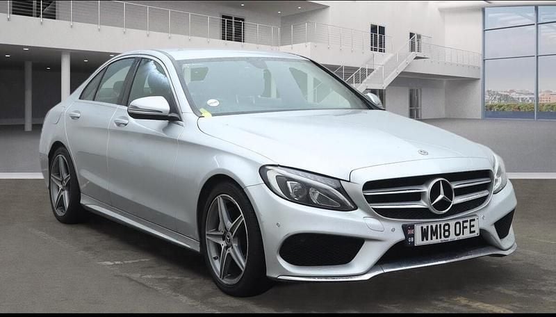 Silver Used 2018 Mercedes C220 AMG line Sedan | £11,990 (Good price) - Image 1/4
