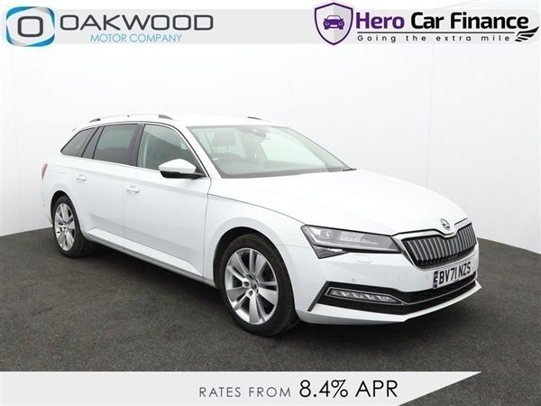 White Used 2021 Skoda Superb SE L Estate | £18,451 (Fair price) - Image 1/1