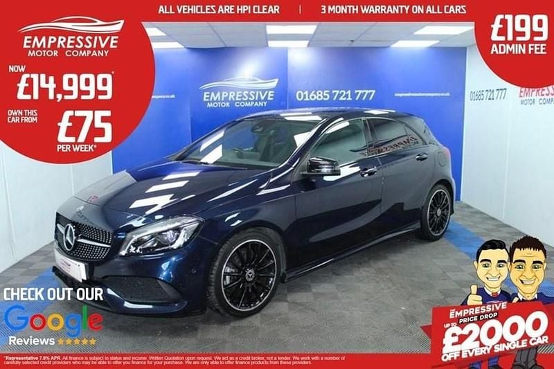 Blue Used 2018 Mercedes A200 AMG Line Premium Plus Hatchback | £14,999 (Fair price) - Image 1/1