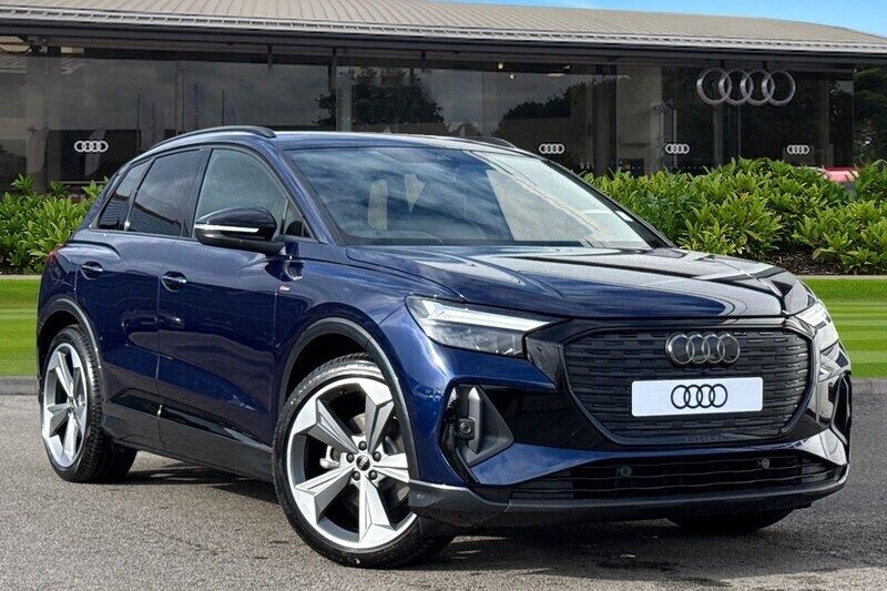 Blue New 2025 Audi Q4 e-tron Black Edition SUV | £42,305 (Expensive) - Image 1/4