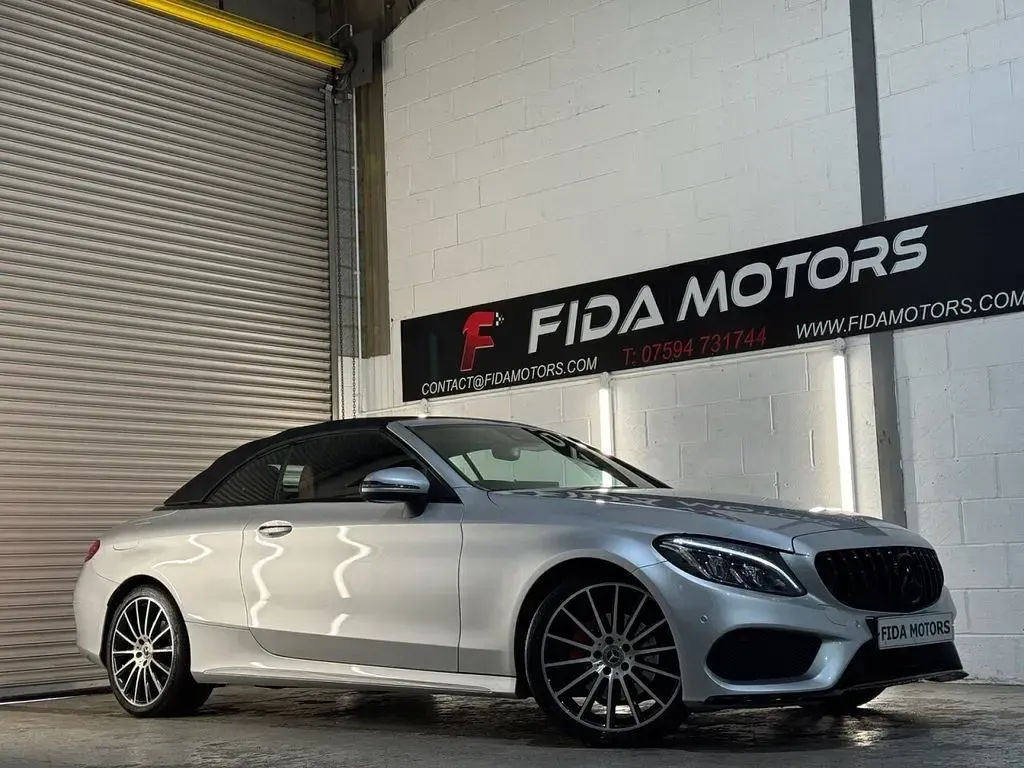 Used Mercedes C200 AMG line 2018 Silver Cabriolet