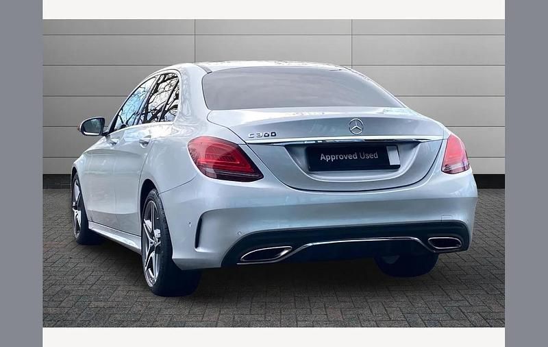 Used Mercedes C300 AMG line 254 HP (186 kW) 2019 Silver Sedan