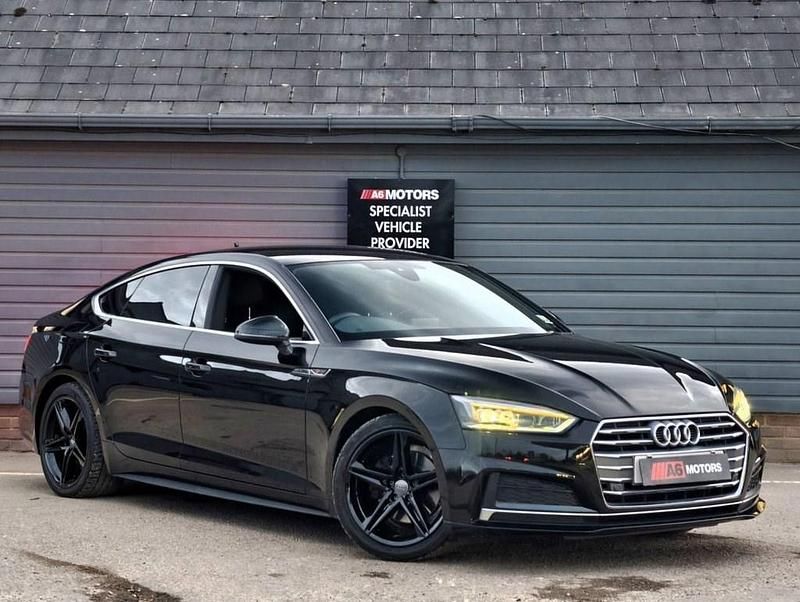 Black Used 2018 Audi A5 S-Line Hatchback | £15,989 (Fair price) - Image 1/3