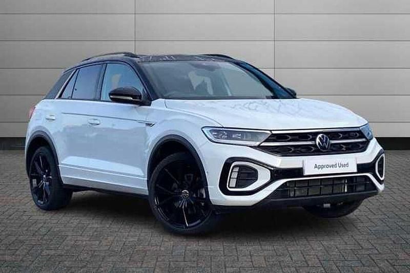 Pure white with black roof Used 2025 VW T-Roc Black Edition SUV | £30,995 - Image 1/4