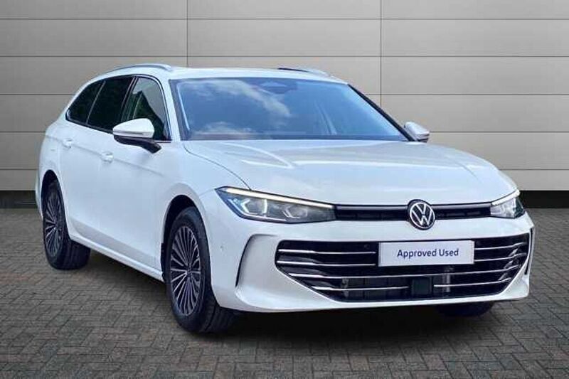 White New 2025 VW Passat Elegance Estate | £39,897 (A bit pricey) - Image 1/4