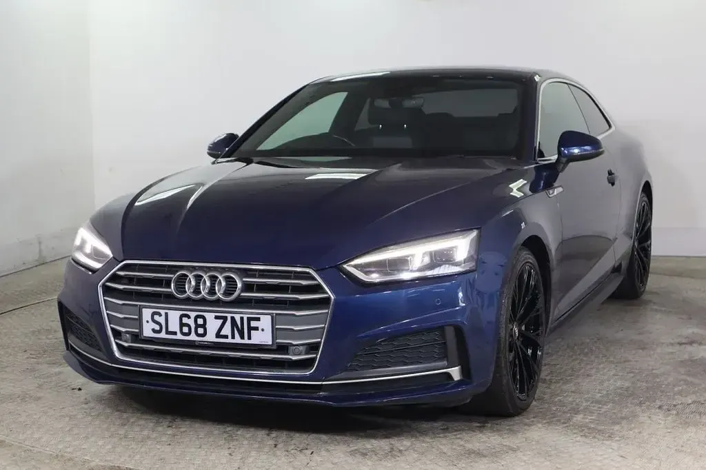 Used Audi A5 S-Line 190 HP (139 kW) 2018 Blue Coupe