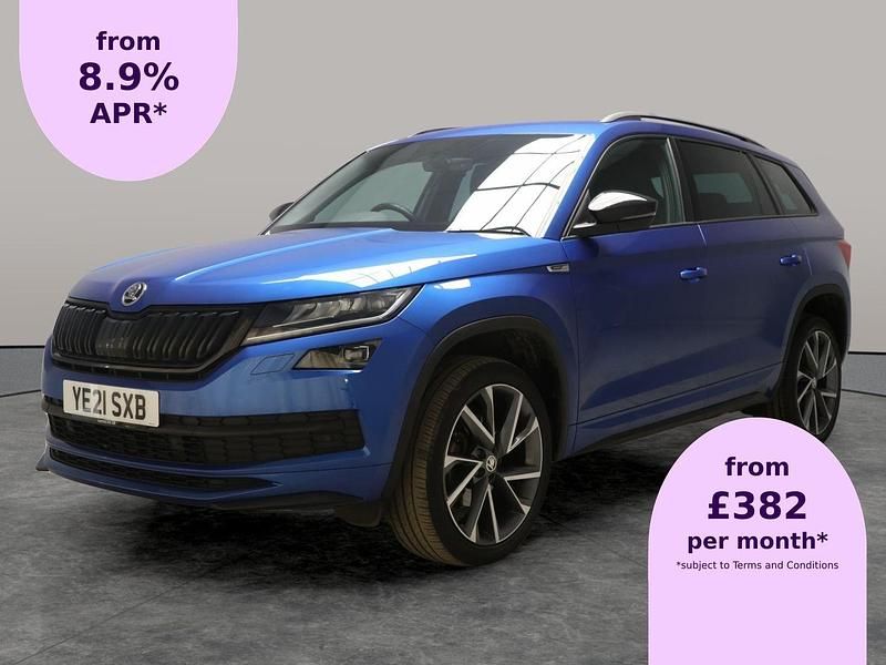 Blue Used 2021 Skoda Kodiaq SportLine SUV | £25,571 (Good price) - Image 1/3