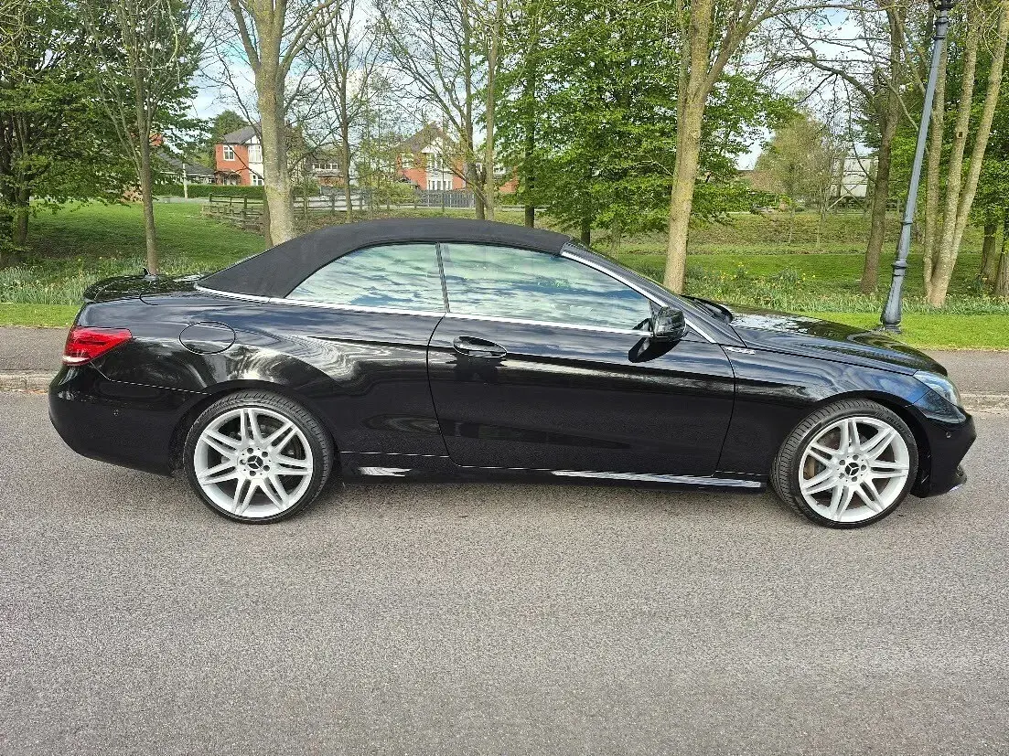 Used Mercedes E220 AMG line 174 HP (127 kW) 2016 Black Cabriolet