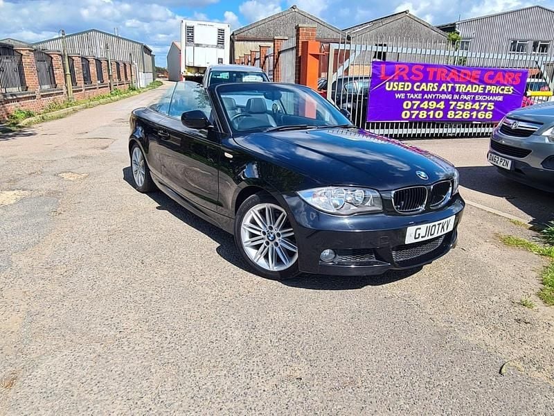 Black Used 2010 BMW 118 Cabriolet M Sport Cabriolet | £4,995 (Expensive) - Image 1/4