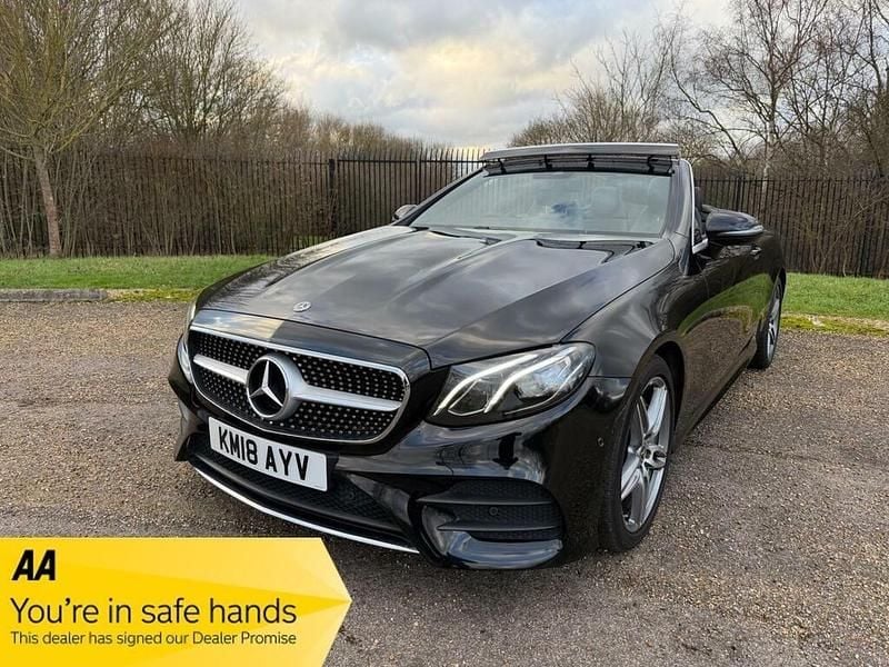 Used Mercedes E400 AMG line 2018 Black Cabriolet