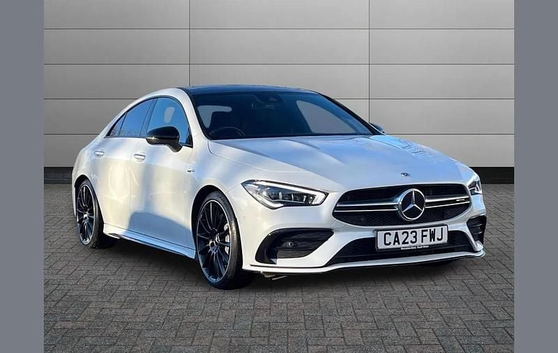 Used Mercedes CLA35 AMG Premium Plus 306 HP (225 kW) 2023 White Coupe