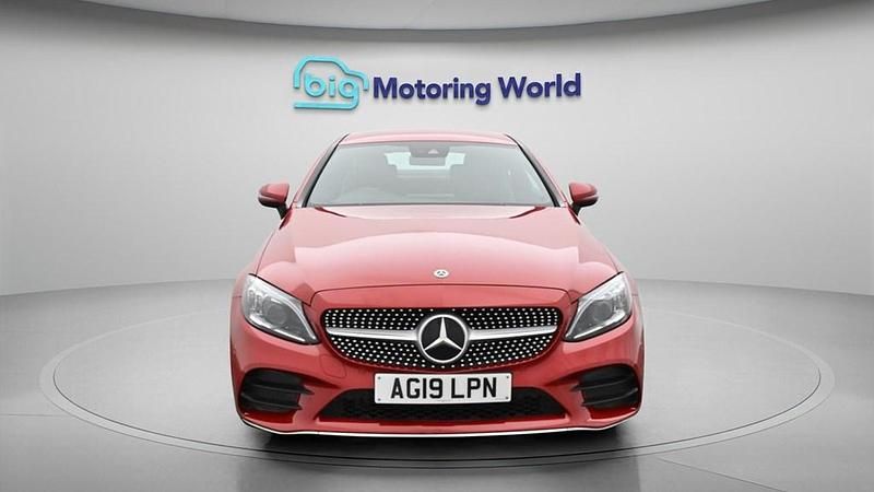 Used Mercedes C200 AMG line 198 HP (145 kW) 2019 Red Coupe