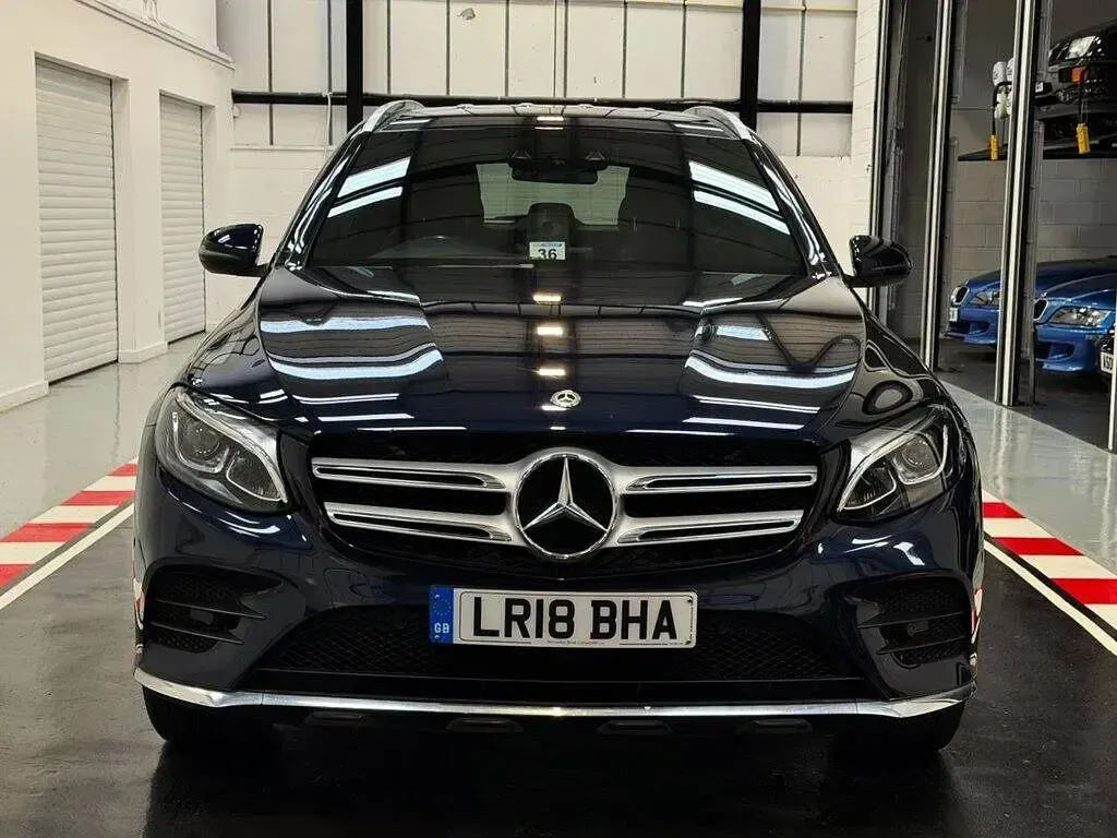 Used Mercedes GLC220 AMG line 170 HP (125 kW) 2018 Blue SUV