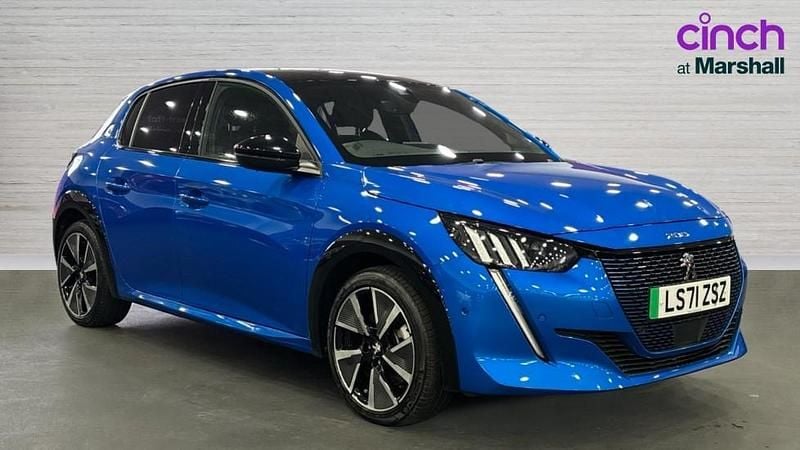 Used Peugeot e-208 Premium 100 kW (136 HP) 2021 Blue Hatchback