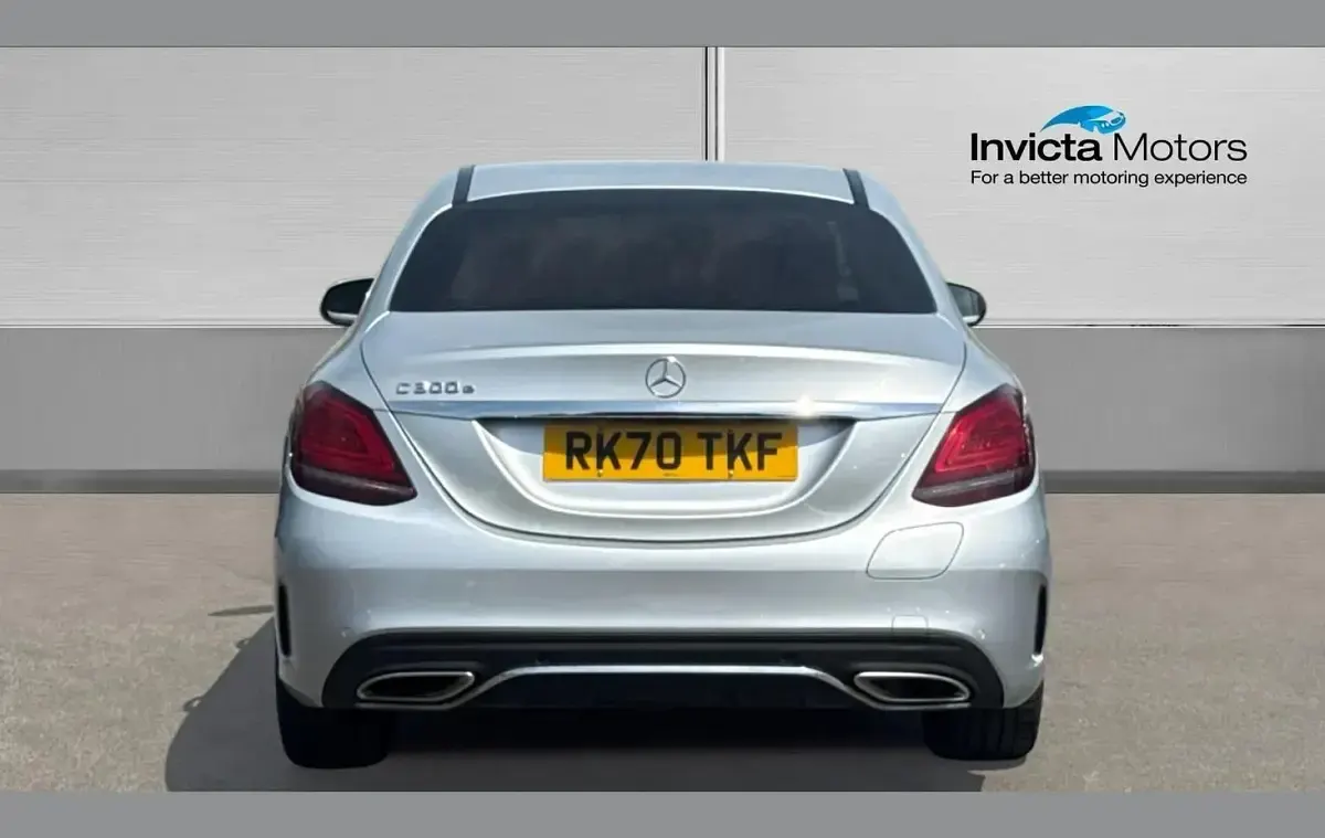 Used Mercedes C300 AMG line 315 HP (231 kW) 2020 Silver Sedan