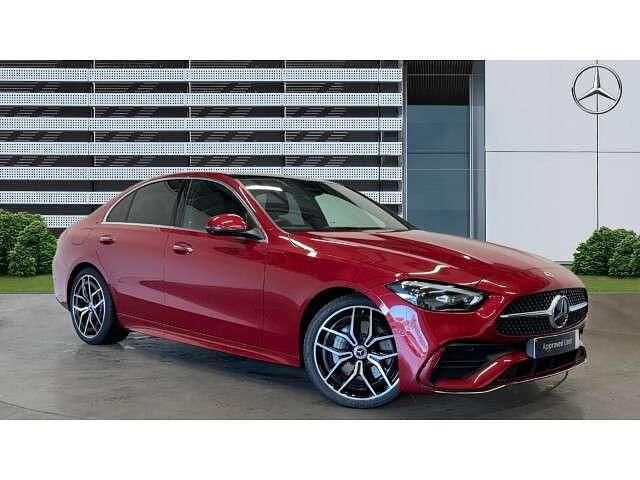 Red Used 2024 Mercedes C200 AMG Line Premium Plus Sedan | £36,309 (Expensive) - Image 1/4