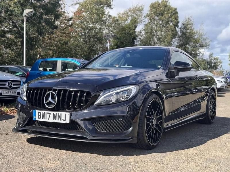 Used Mercedes C220 AMG line 170 HP (125 kW) 2017 Black Coupe
