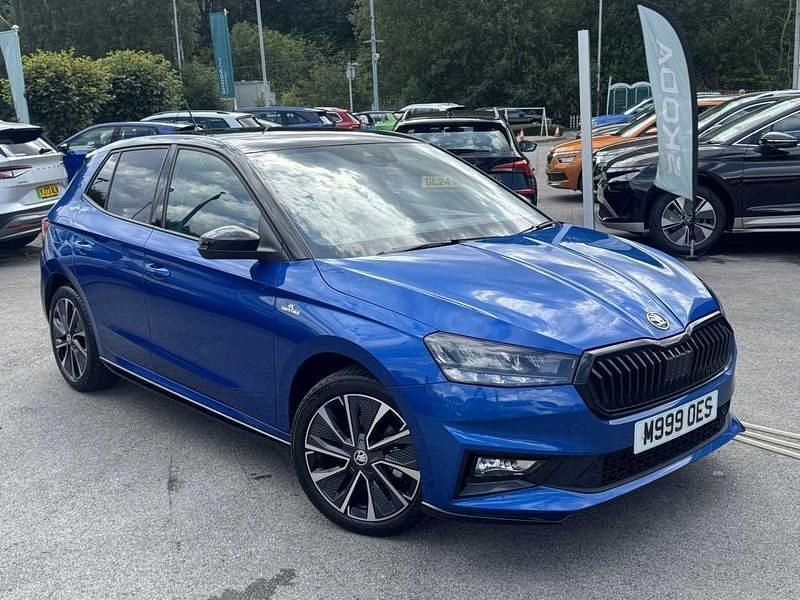 Race blue metallic black body / magic pearl effect roof Used 2023 Skoda Fabia Monte Carlo Hatchback | £18,495 (Fair price) - Image 1/4