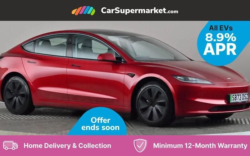 Red Used 2024 Tesla Model 3 RWD Sedan | £28,697 (Expensive) - Image 1/3