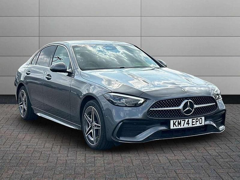 Grey Used 2024 Mercedes C300e AMG line Sedan | £35,995 (Good price) - Image 1/4