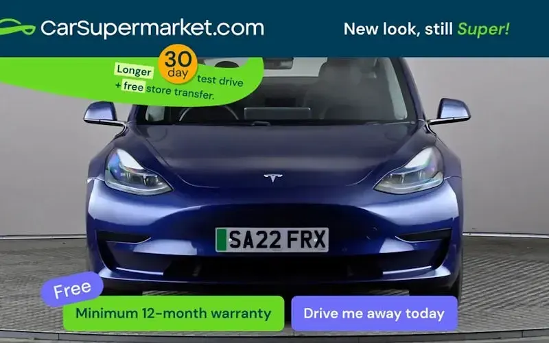 Usado Tesla Model 3 Standard Range 208 kW (283 HP) 2021 Azul Sedan