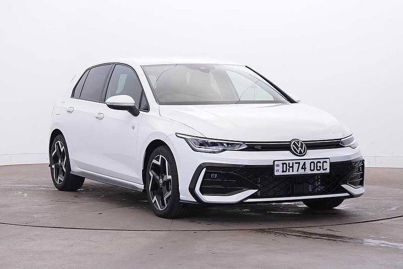 White New 2025 VW Golf VIII R-line Hatchback | £29,490 (Expensive) - Image 1/4