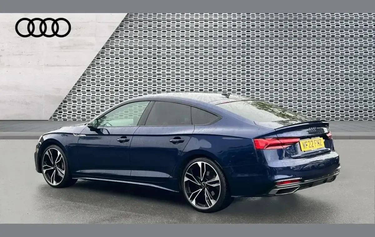 Used Audi A5 Sportback Black Edition 245 HP (180 kW) 2022 Blue Hatchback