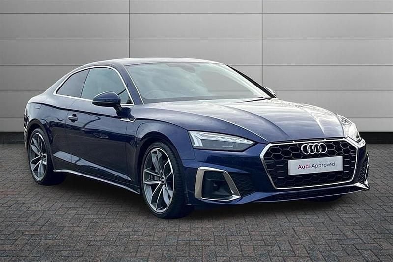 Used Audi A5 S-Line 204 HP (150 kW) 2021 Blue Coupe