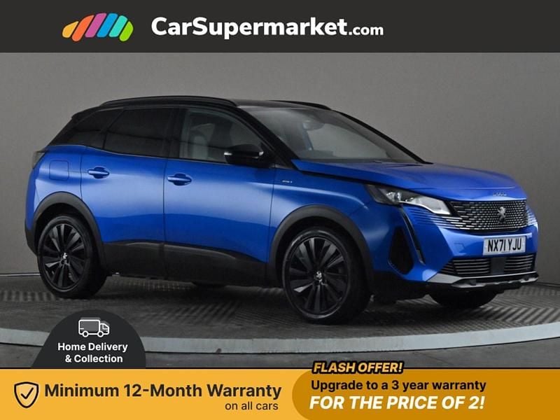 Blue Used 2021 Peugeot 3008 Premium Hatchback | £16,897 (Fair price) - Image 1/3