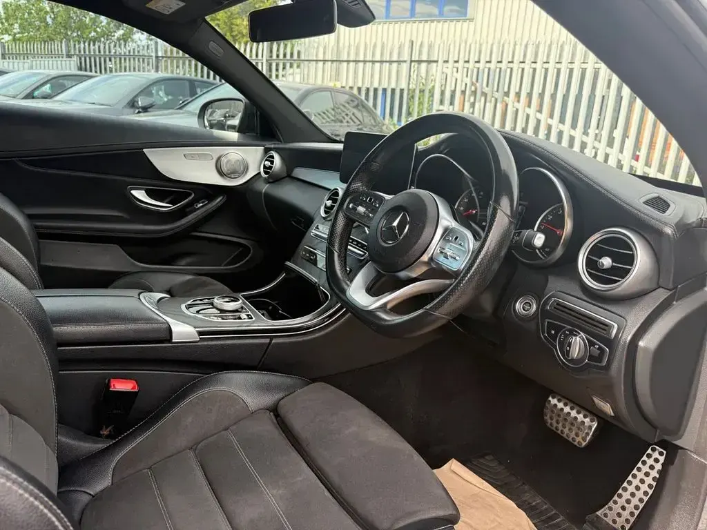 Used Mercedes C300 AMG line 258 HP (189 kW) 2018 Black Coupe