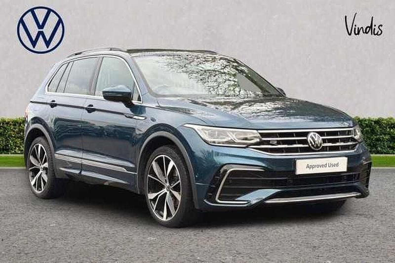 Blue Used 2021 VW Tiguan R-line SUV | £25,644 (Fair price) - Image 1/4
