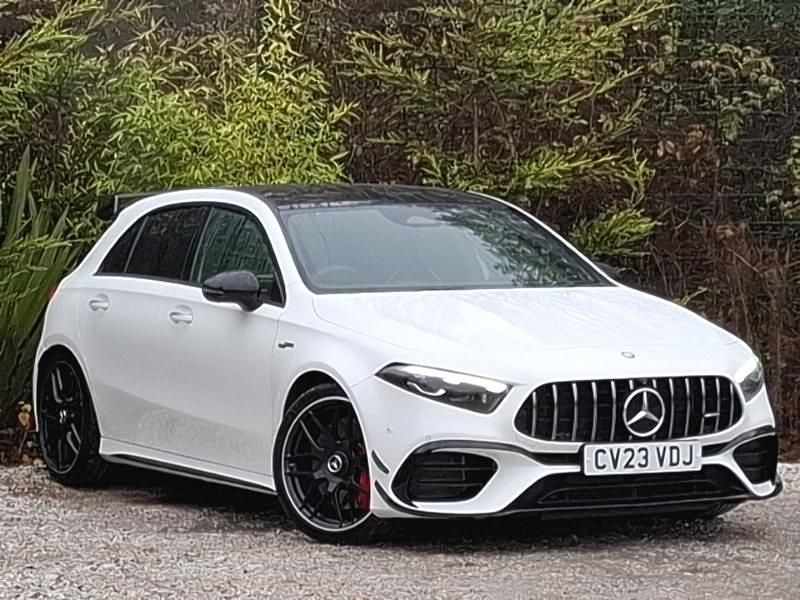 Used Mercedes A45 AMG 421 HP (309 kW) 2023 White Hatchback