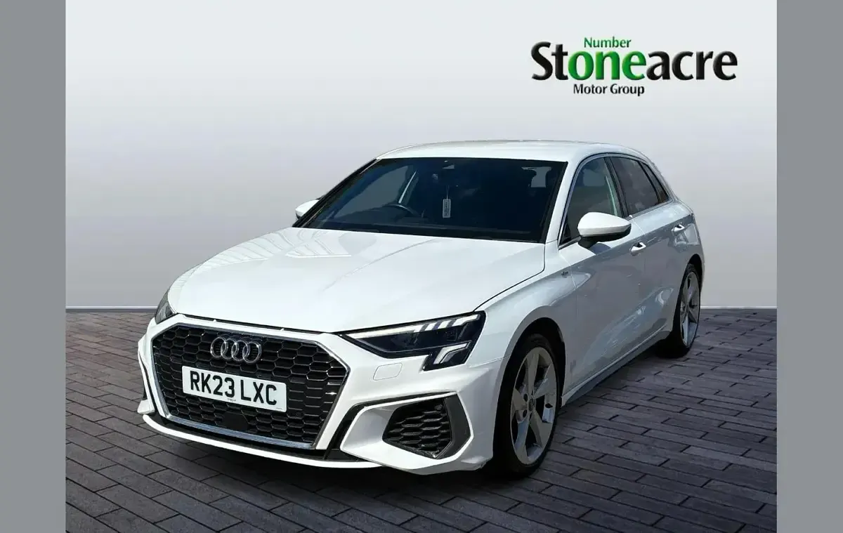 Used Audi A3 S-Line 110 HP (80 kW) 2023 White Sedan