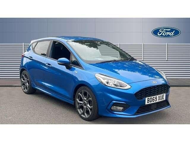 Desert island blue (exclusive colour) Used 2019 Ford Fiesta ST-Line Hatchback | £8,480 (Fair price) - Image 1/4
