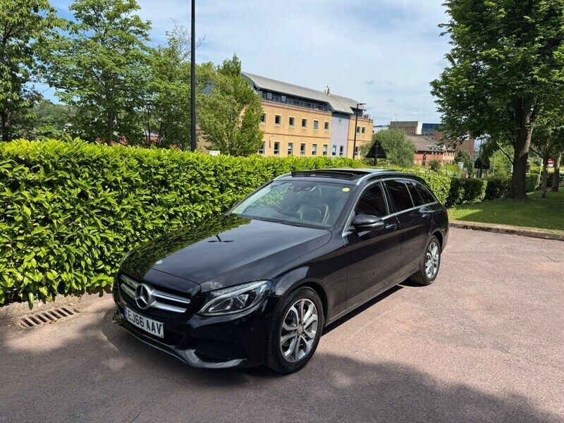 Black Used 2016 Mercedes C200 Premium Plus Estate | £6,295 (A bit pricey) - Image 1/4