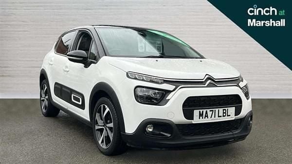 White Used 2021 Citroën C3 PureTech Hatchback | £11,204 (Fair price) - Image 1/4