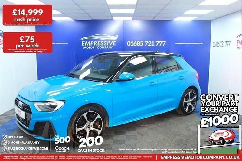 Used Audi A1 Sportback S-Line 110 HP (80 kW) 2020 Blue Hatchback