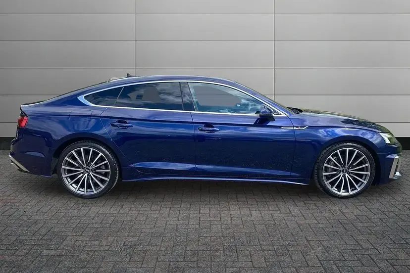 Used Audi A5 Sportback S-Line 261 HP (191 kW) 2023 Navarra blue Hatchback