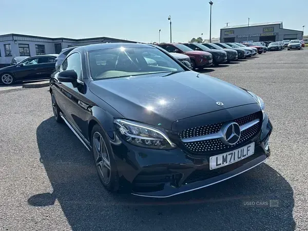 Used Mercedes C220 AMG line 194 HP (142 kW) 2021 Black Coupe
