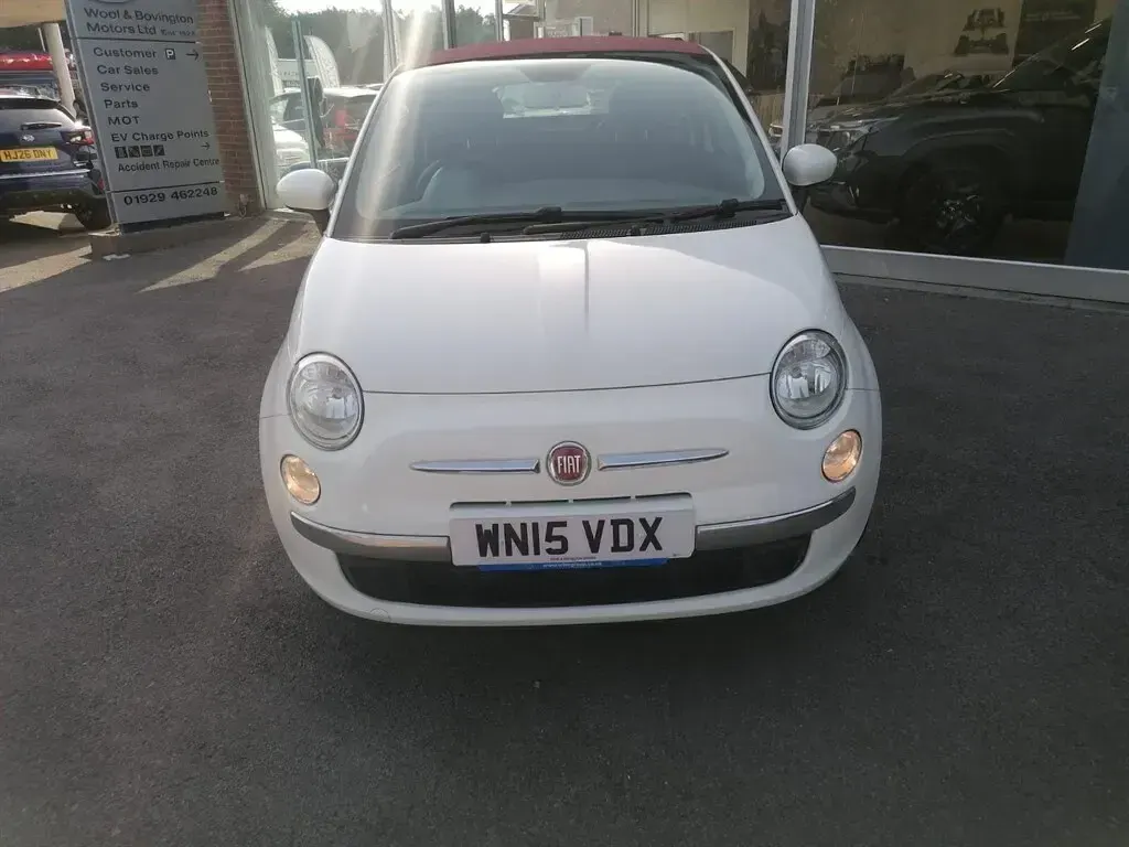 Used Fiat 500 Pop Star 2015 White Cabriolet