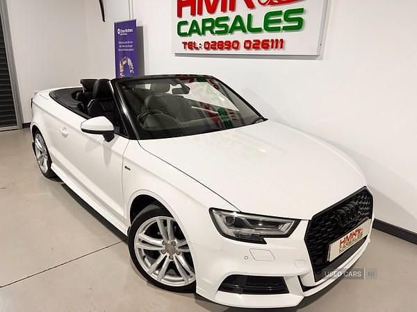White Used 2019 Audi A3 Cabriolet S-Line Cabriolet | £16,595 (Fair price) - Image 1/4