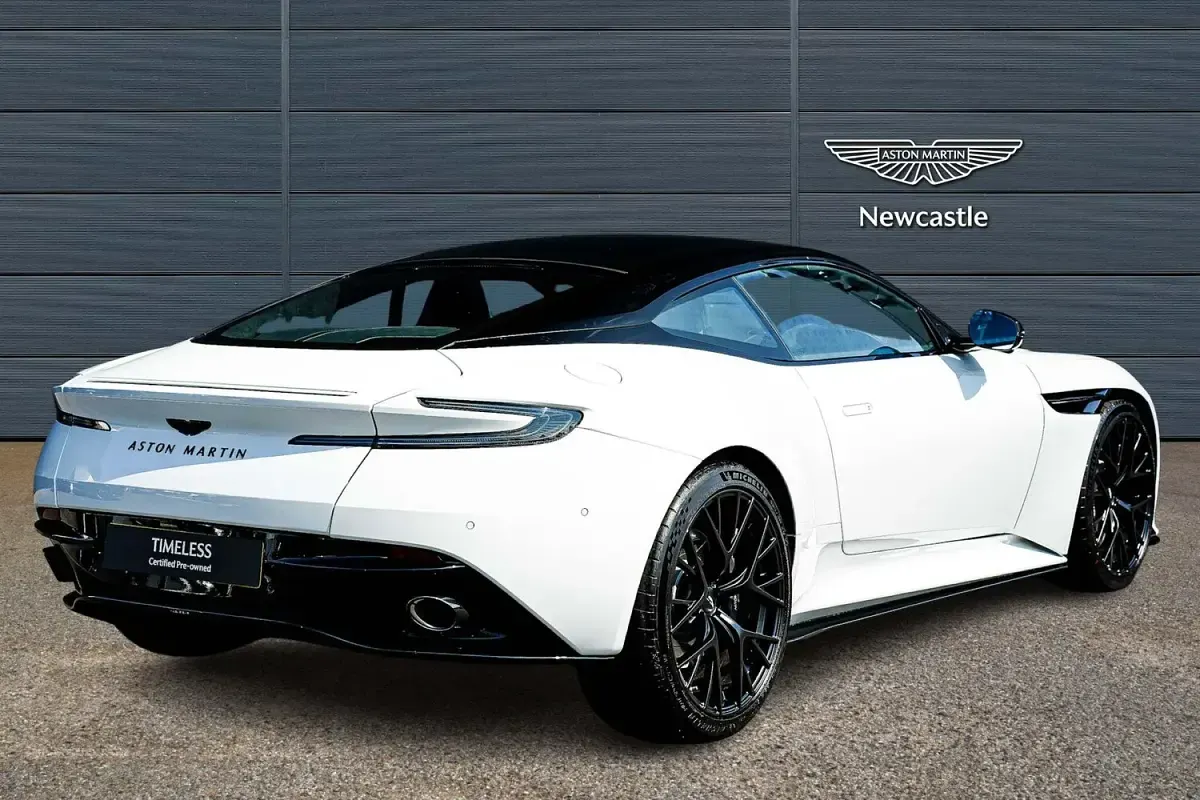 New Aston Martin V8 2026 White Coupe