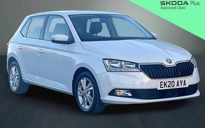 Used Skoda Fabia SE 95 HP (69 kW) 2020 Moon white metallic Hatchback