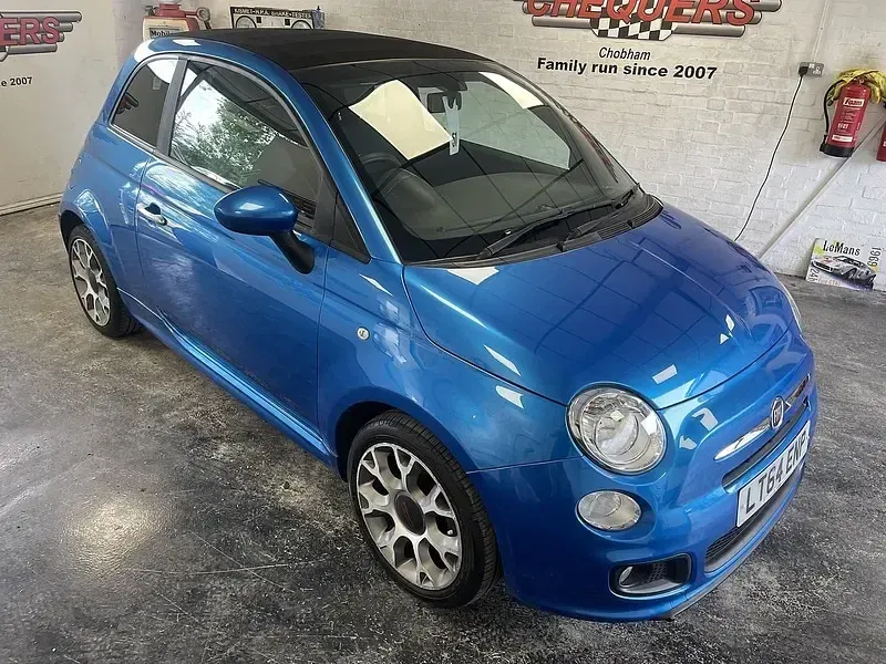 Used Fiat 500C S 69 HP (50 kW) 2015 Blue Cabriolet
