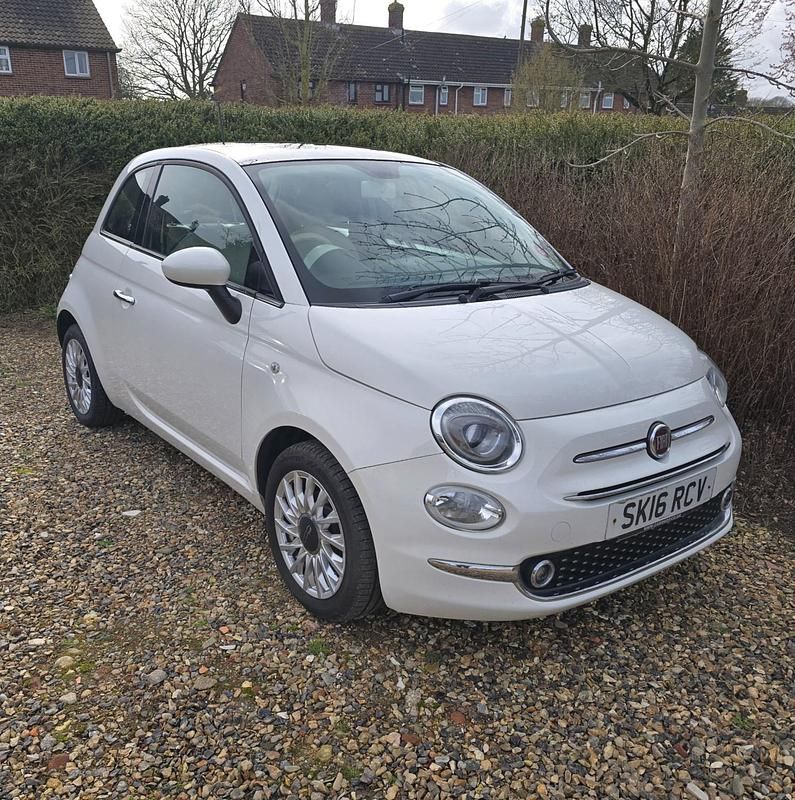 Used Fiat 500 Lounge 2016 White Hatchback