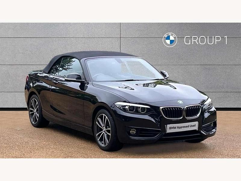 Black sapphire metallic paint Used 2020 BMW 218 Sport Line Cabriolet | £16,995 (A bit pricey) - Image 1/4