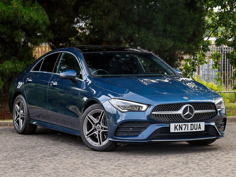 Blue Used 2021 Mercedes CLA220 AMG Line Premium Plus Sedan | £24,498 (Fair price) - Image 1/4