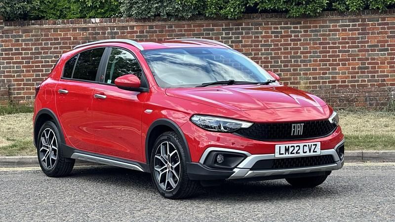 Red Used 2022 Fiat Tipo Cross Hatchback | £10,399 (Good price) - Image 1/4