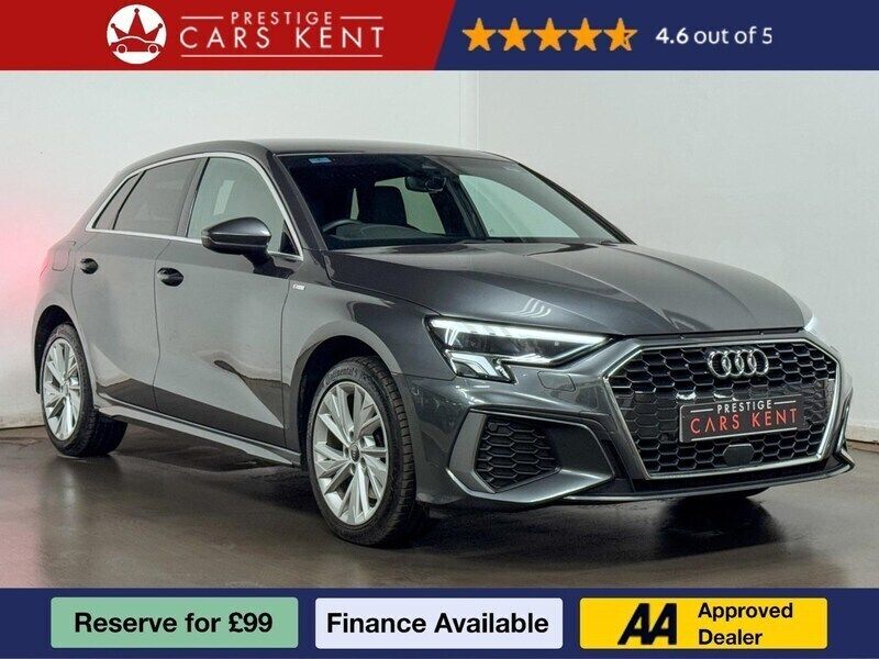 Grey Used 2021 Audi A3 Sportback e-tron S-Line Sedan | £20,005 (Fair price) - Image 1/4